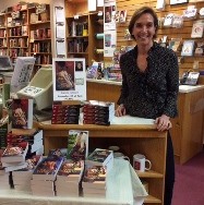 Laura Moore at Books on the Square, signing copies of her newest release, Once Touched.