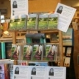 Laura's book display at Buttonwood Books.	