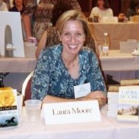 Laura Moore at the RWA National Conference Literacy signing in Denver--July 2002.  All proceeds raised from the sale went to literacy.